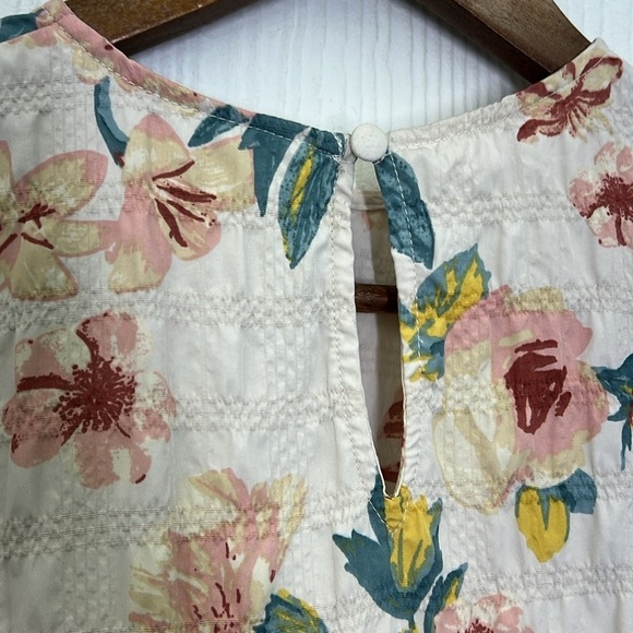 Zara - Colorful Floral Tiered Boho 3/4 Sleeve Button At Neck Dress Size XS - Picture 12 of 12